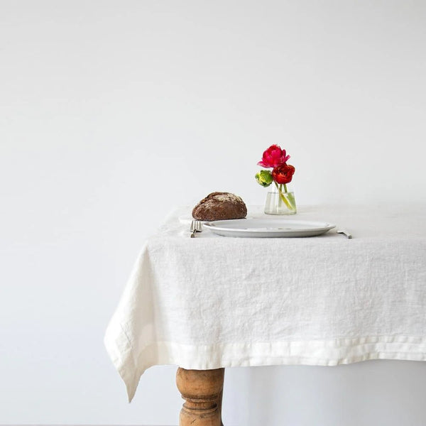 linen tales Off-White Linen Tablecloth