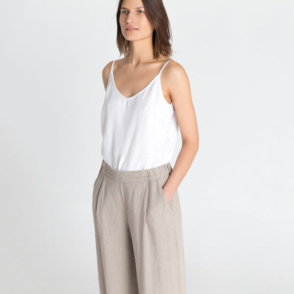 Linen Tales Optical White Linen Star Top