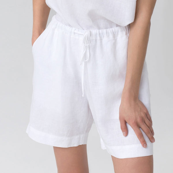 Linen Tales Optical White Linen Verbena Pyjama Set