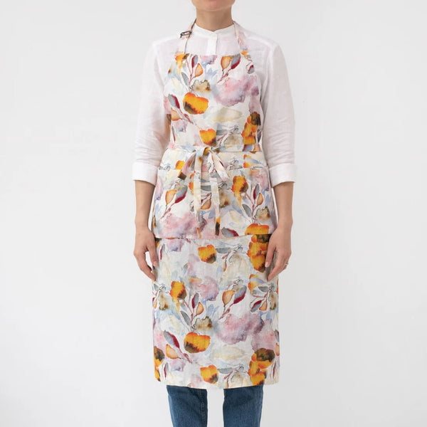 linen tales Orange Flow Linen Chef Apron