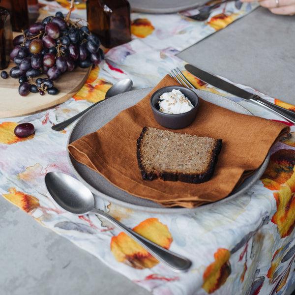 Linen Tales Orange Flow Linen Table Runner
