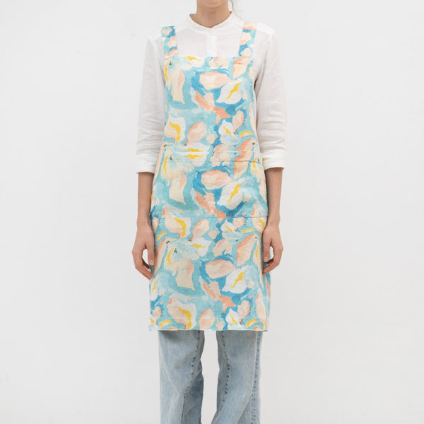 linen tales Pastel Iris Linen Crossback Apron