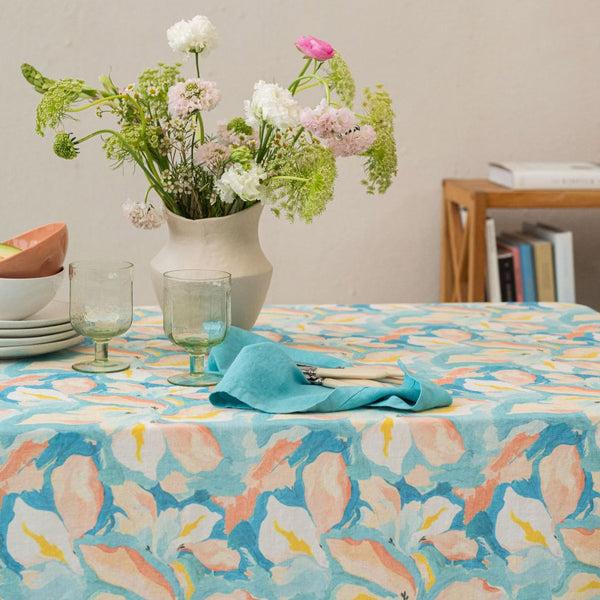 Linen Tales Pastel Iris Linen Tablecloth