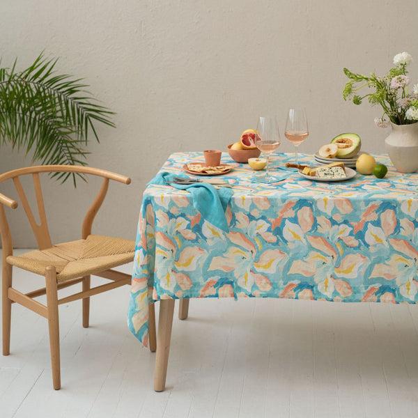 Linen Tales Pastel Iris Linen Tablecloth