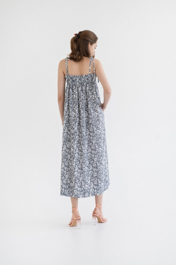 Linen Tales Porcelain Flowers Linen Ballade Dress
