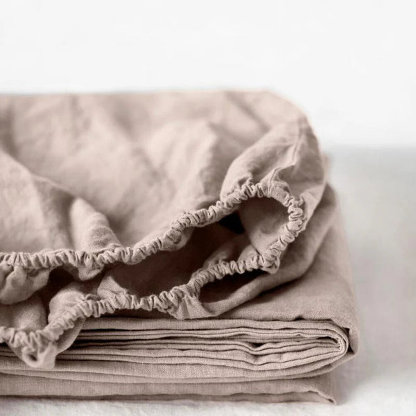 linen tales Portobello Linen Fitted Sheet