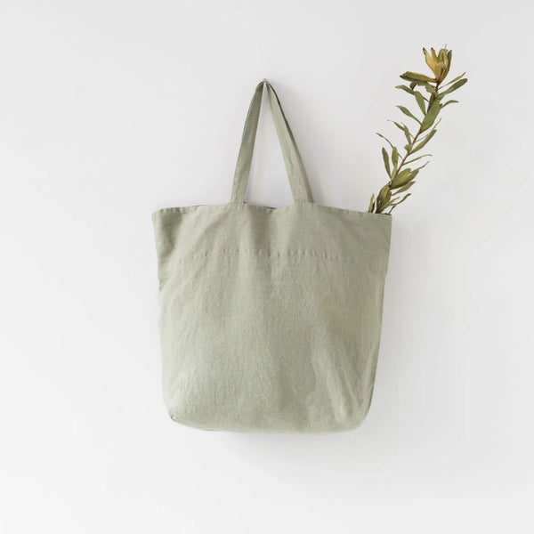 linen tales Sage Linen Big Bag