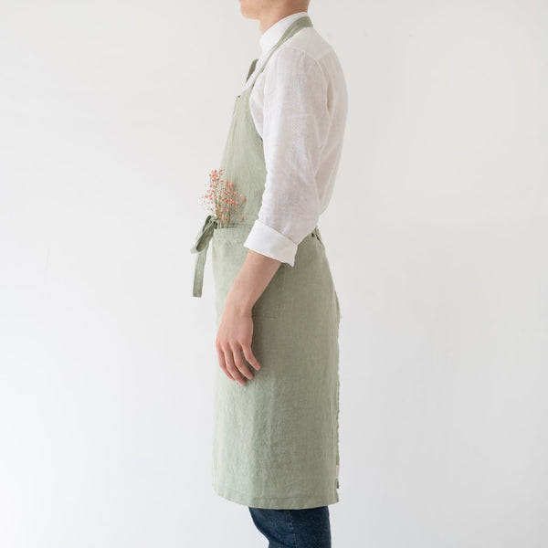 Linen Tales Sage Linen Chef Apron