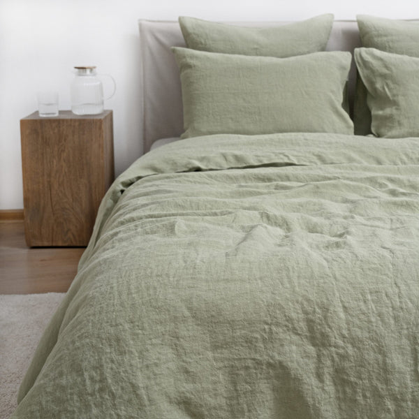 Linen Tales Sage Linen Duvet Cover