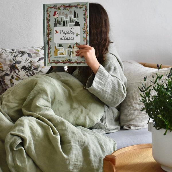 Linen Tales Sage Linen Duvet Cover