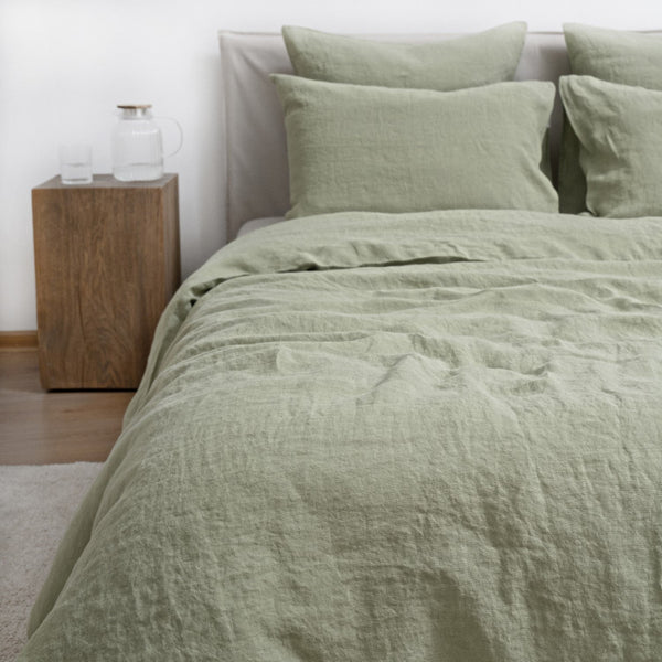 Linen Tales Sage Linen Duvet Cover Set
