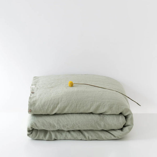 linen tales Sage Linen Duvet Cover