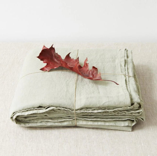 linen tales Sage Linen Flat Sheet