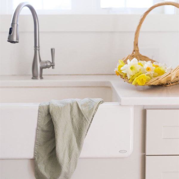 Linen Tales Sage Linen Kitchen Towel