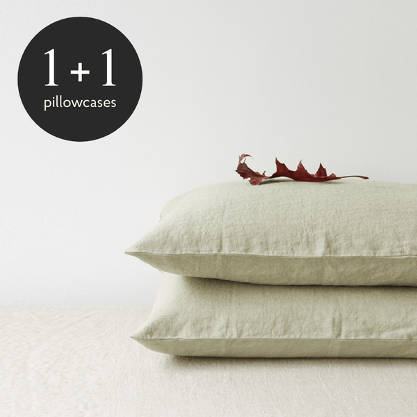 Linen Tales Sage Linen Pillowcase