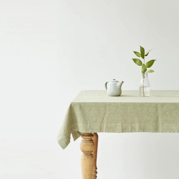 linen tales Sage Linen Tablecloth