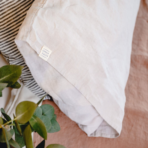 Linen Tales Silver Linen Pillowcase