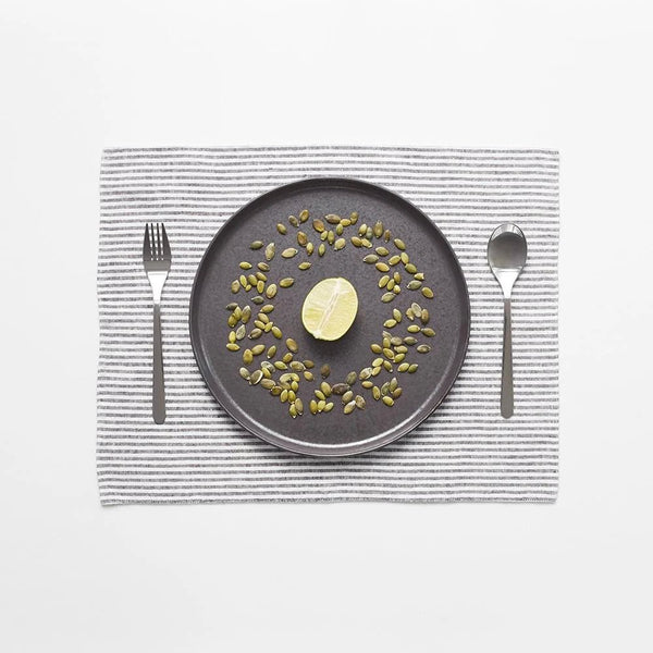 linen tales Thin Black Stripes Linen Placemat