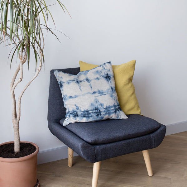 Linen Tales Tie Dye On Natural Linen Cushion Cover