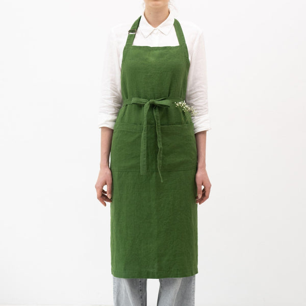 linen tales True Green Linen Chef Apron