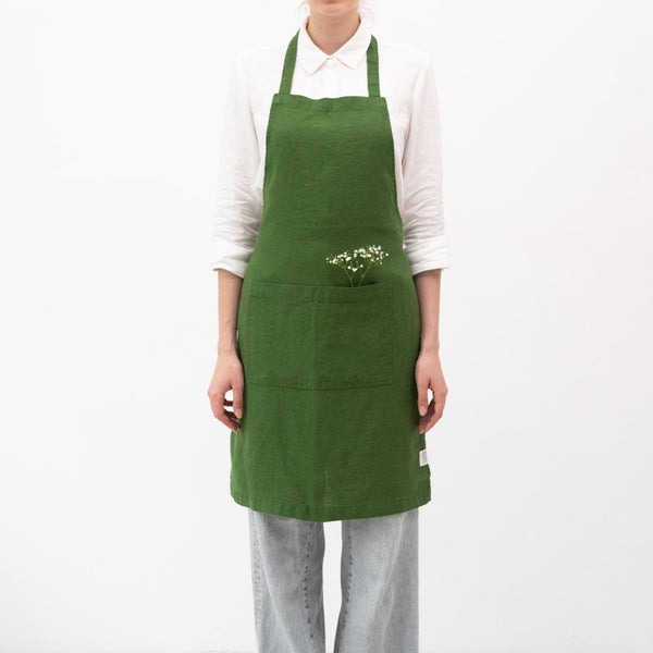 Linen Tales True Green Linen Daily Apron