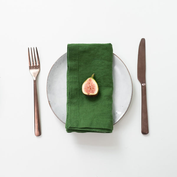 linen tales True Green Linen Napkins Set of 2