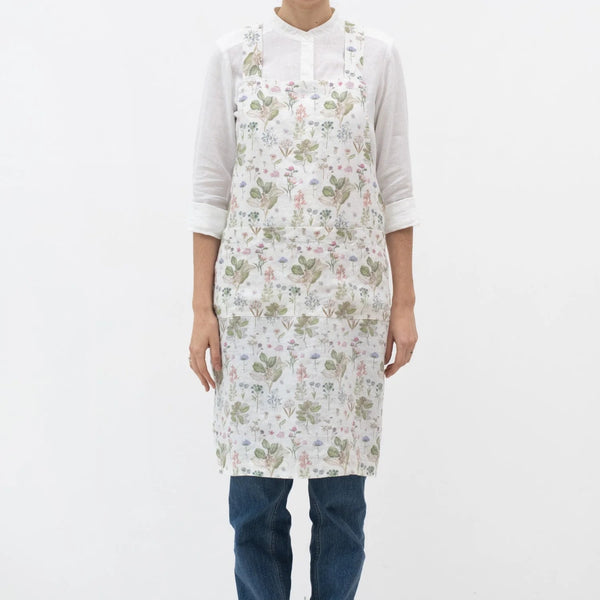 linen tales White Botany Linen Crossback Apron