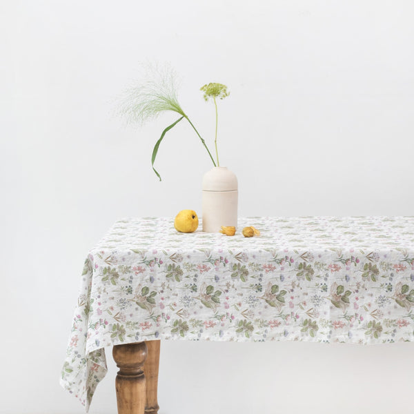 linen tales White Botany Linen Tablecloth