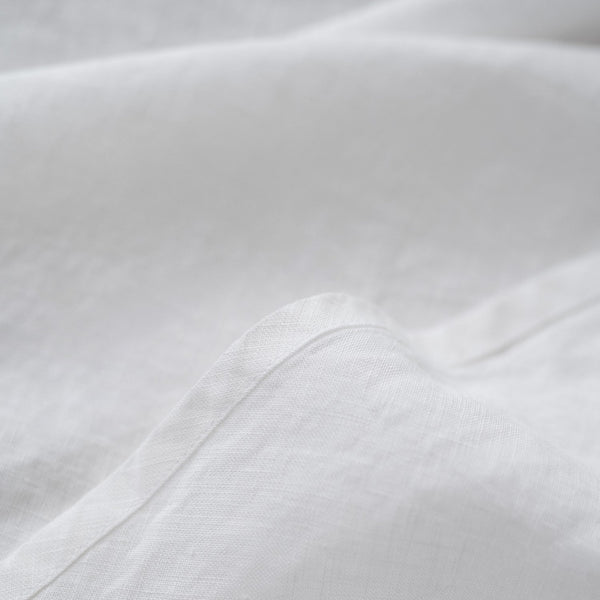 Linen Tales White Lightweight Linen Tablecloth