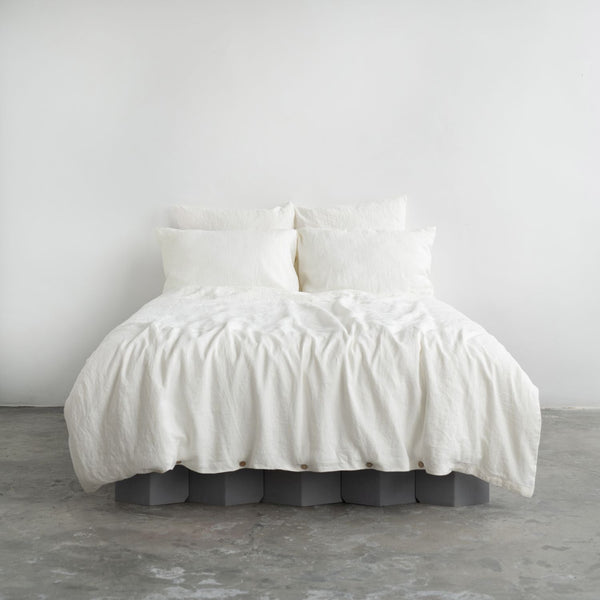 linen tales White Linen Duvet Cover Set