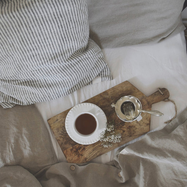 Linen Tales White Linen Fitted Sheet