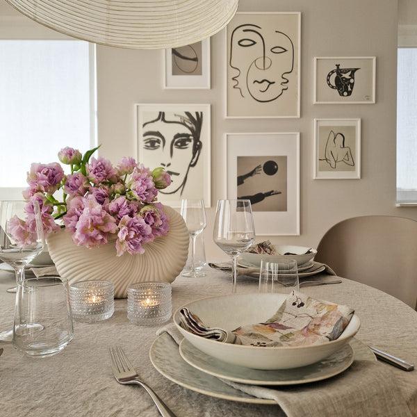 Linen Tales Meadow On Natural Linen Napkins Set Of 2