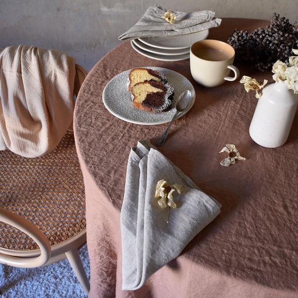 Linen Tales Melange Lightweight Linen Napkins Set Of 2