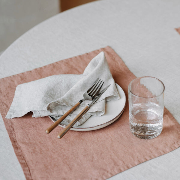 Linen Tales Melange Lightweight Linen Napkins Set Of 2