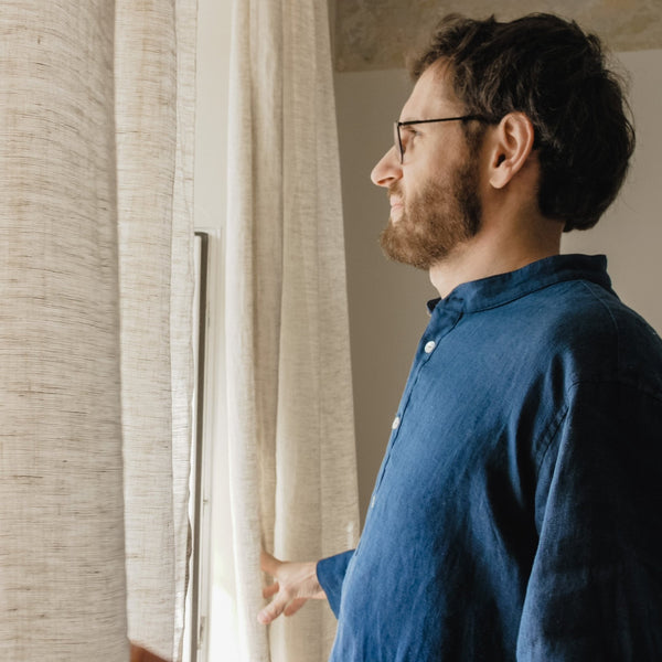 Linen Tales Natural Linen Daytime Rod Pocket Curtain Set Of 2