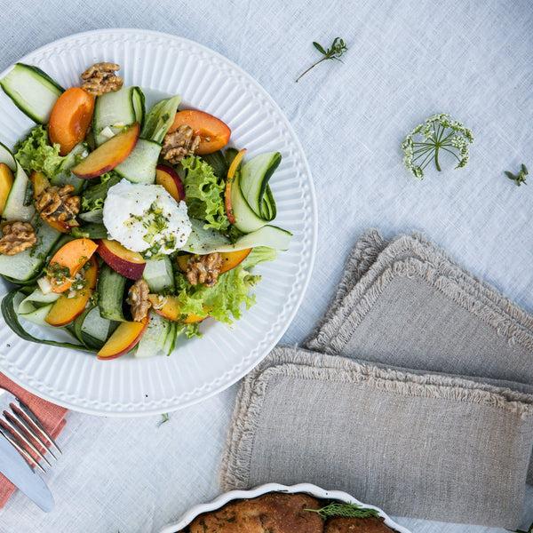 Linen Tales Natural Linen Napkins With Fringes Set Of 2