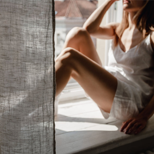 Linen Tales Natural Linen Night Time Rod Pocket Curtain Set Of 2