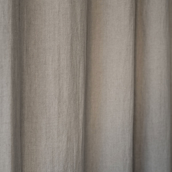 Linen Tales Natural Linen Night Time Tie Top Curtain Set Of 2