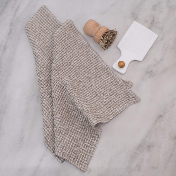 Linen Tales Natural Linen Waffle Dishcloth Set Of 2