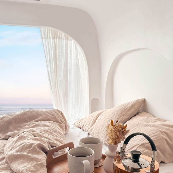 Linen Tales Optical White Linen Daytime Rod Pocket Curtain Set Of 2