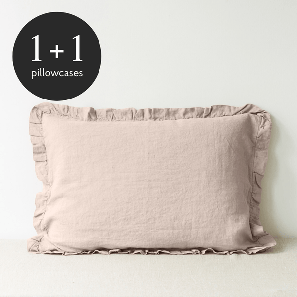 linen tales Portobello Linen Pillowcase with Frills