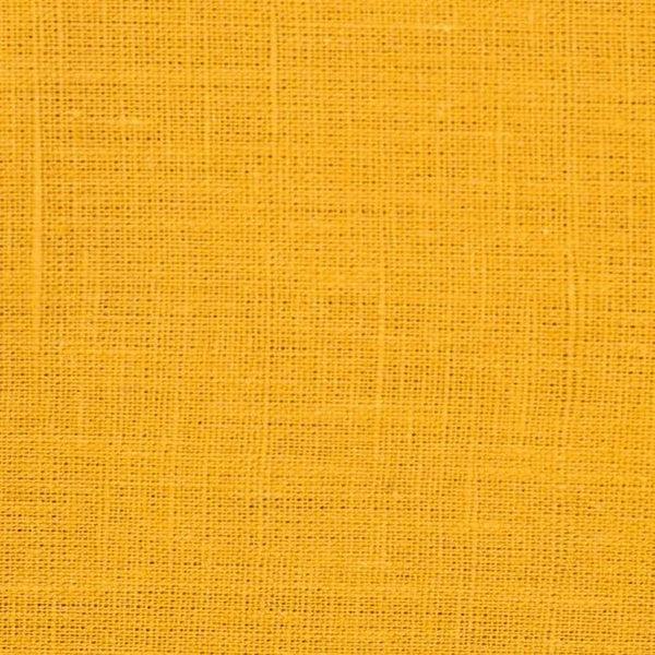 linen tales Unwashed Mustard Linen Fabric 215 g/sq.m