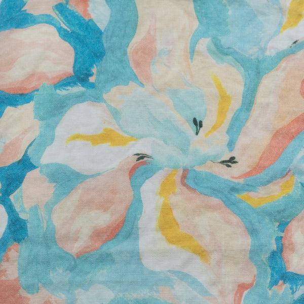 linen tales Unwashed Pastel Iris Linen Fabric 185 g/sq.m