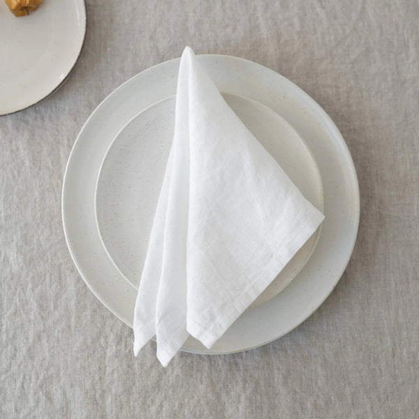 linen tales White Lightweight Linen Napkins Set of 2
