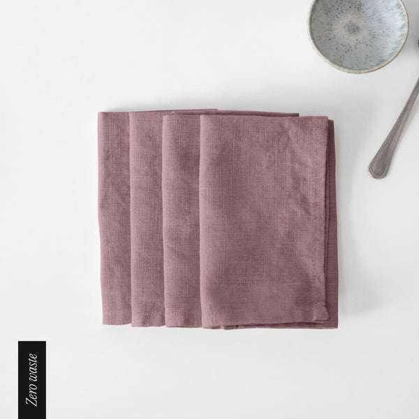 linen tales Zero Waste Ashes of Roses Linen Napkins Set of 4