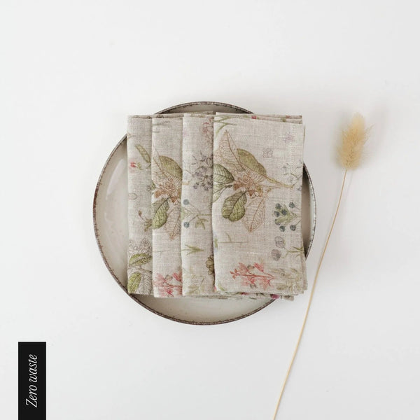 linen tales Zero Waste Botany Linen Napkins Set of 4