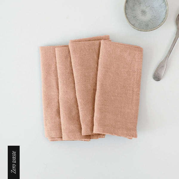 linen tales Zero Waste Cafe Creme Linen Napkins Set of 4