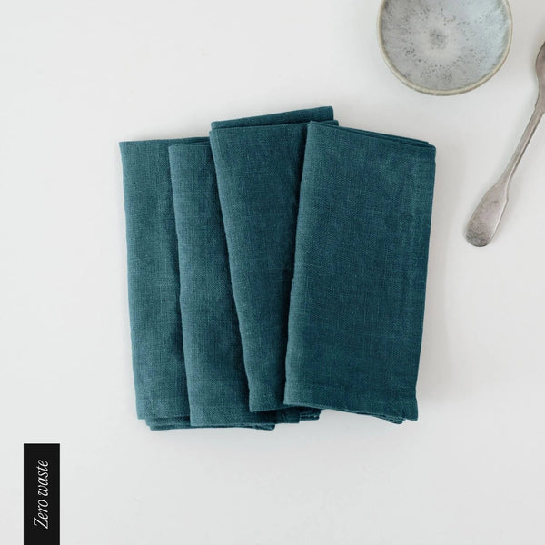 linen tales Zero Waste Deep Water Linen Napkins Set of 4