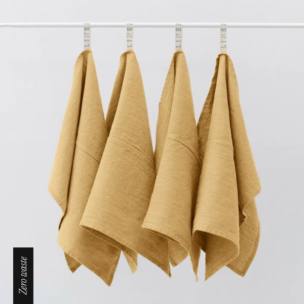 linen tales Zero Waste Honey Linen Kitchen Towels Set of 4