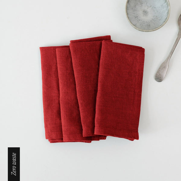 linen tales Zero Waste Lava Falls Linen Napkins Set of 4